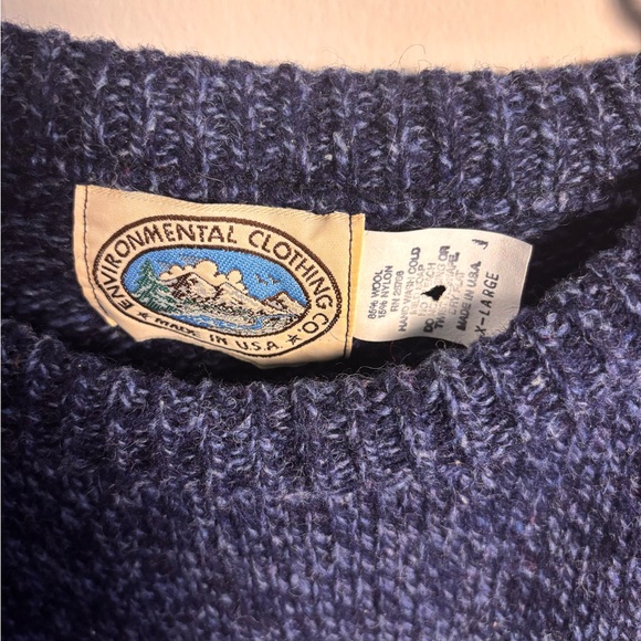 Vintage Environmental Clothing Co Wool Nordic Fair Isle Sweater Made in USA - Picture 4 of 8